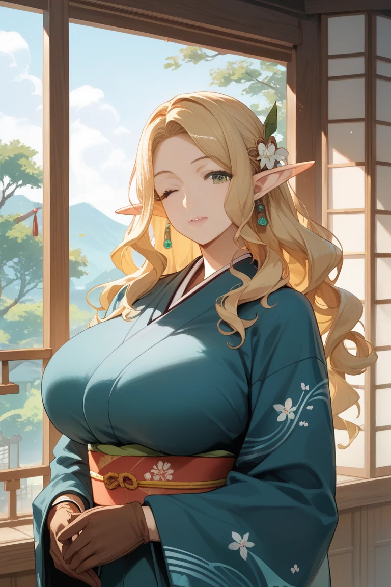Highest quality, masterpiece, Ultra-high resolution, female、Big Breasts、Beautiful Elf、Driven out of the village、Heavy gait