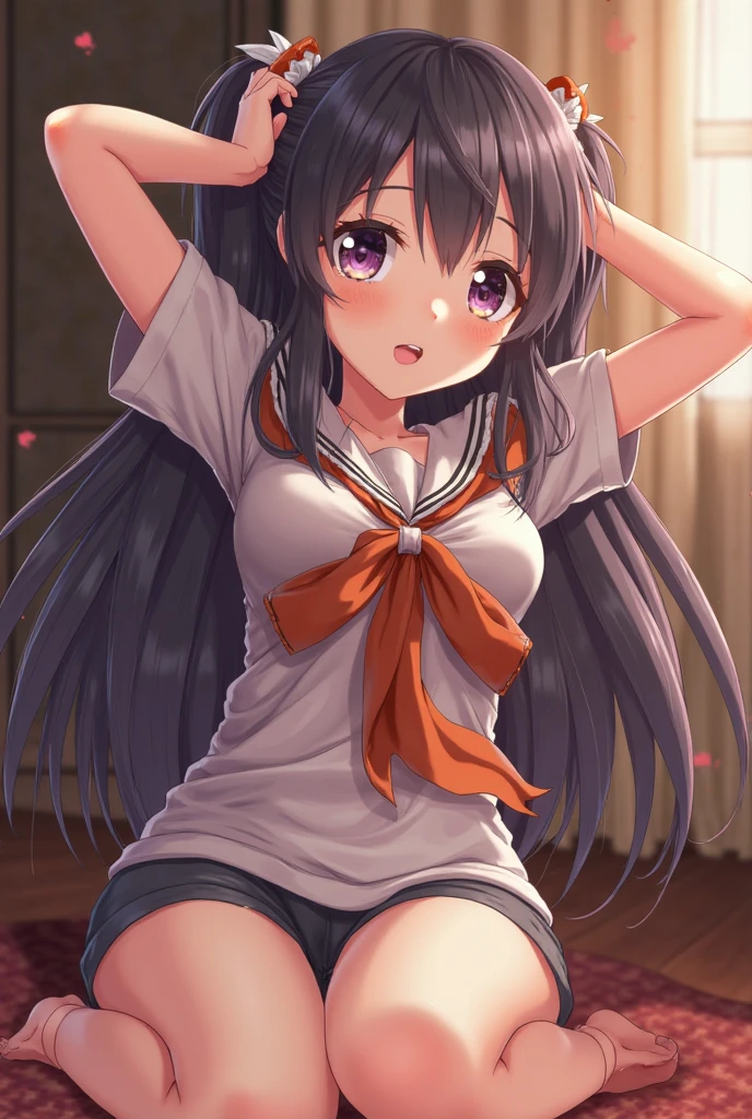 Suzumiya haruhi、One girl、、Frilled Skirt、solo、Sleeping expression、blush、Squatting with legs apart、Leg spread、Pussy、Thick white love juice、Drip a large amount of love juice、Close ~ eyes、Open your mouth、、Kindergartener's body、low length、Child's 、Put your finger in、masturbation behavior、Sweat、Nipples can be seen through the top of clothes、Nipples standing from the top of the clothes、Huge breasts、Big Breasts、orgasm、Intense masturbation、Clothes get wet and become transparent、erection、Pee