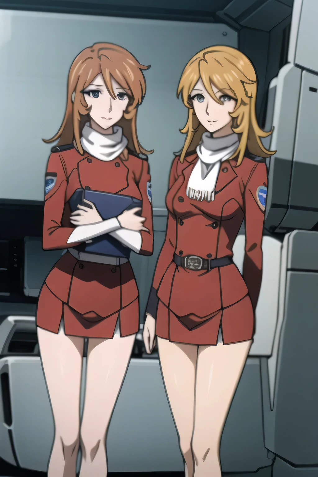 White gloves, white jacket, white skirt, best quality, masterpiece, Highly detailed, illustration, absurdres, white military uniform, white uniform, white hat, standing, girls, standing at attention, multiple girls, Team Squad, expressionless, blank eyes, looking at viewer, emotionless, corrution, mind control, female combatant, full body, hypnotized, unhappy trance, perfect female body, extremely glossy latex, belt, hypnosis, hypnoLora, empty eyes, Mind control device, thigh high, poses, submissive_pose, rubber bodysuit, nazi saluting, military, military saluting, salute, Bleach, Quincy, kneeling, thighhighs, tight miniskirt, tie, blonde hair, blue eyes, long hair, Princess principal, Charlotte, Princess Charlotte