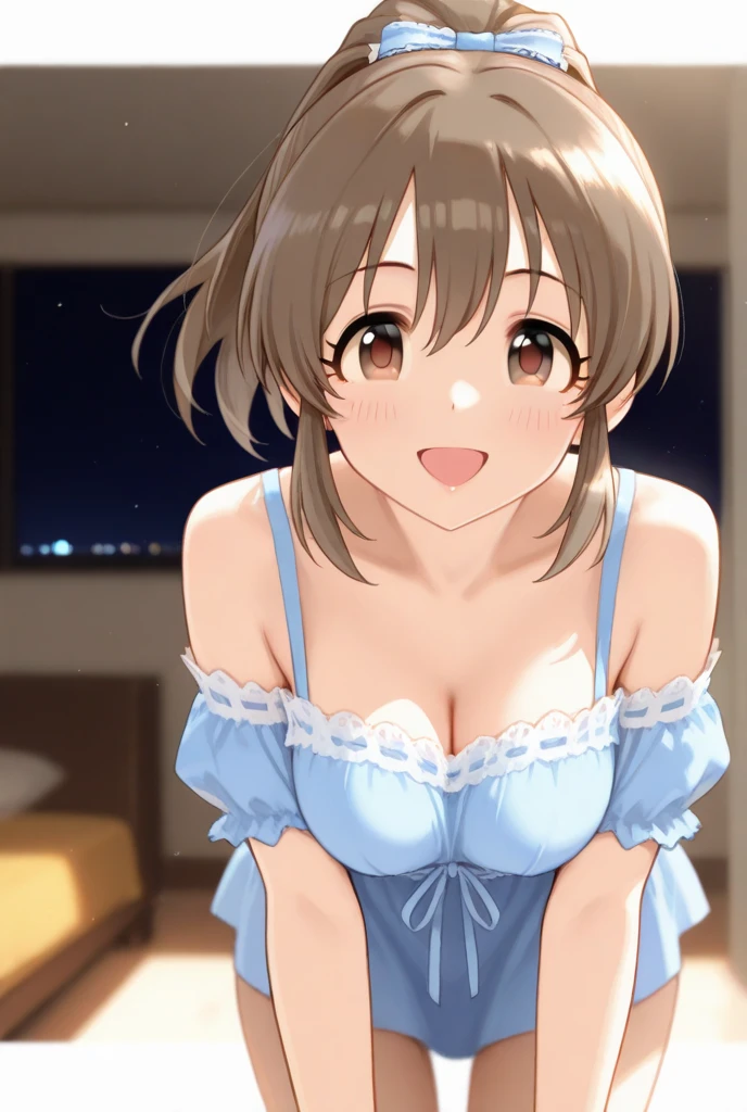 Mirai Kasuga (Idol Master), (highest quality, 8k, masterpiece, Very detailed:1.4), (Lens flare, Particles of light, Shine), Big Breasts, smile, Open your mouth, masterpiece, highest quality, Very detailed, High resolution, Very detailedなCG, masterpiece, Official Art, From below,  (((Completely naked))),  ((Browsing Caution)), Perfect body,Sexy pose,  ((Prone)), (Sit on the sofa), (Spread your legs), (Grab your knees), ((Lift your legs)), (Embarrassing:1.1), (blush:1.2), (orgasm:1.4), Open your mouth, (shout:1.1), (Move a row:1.1), Sweat, Heavy breathing