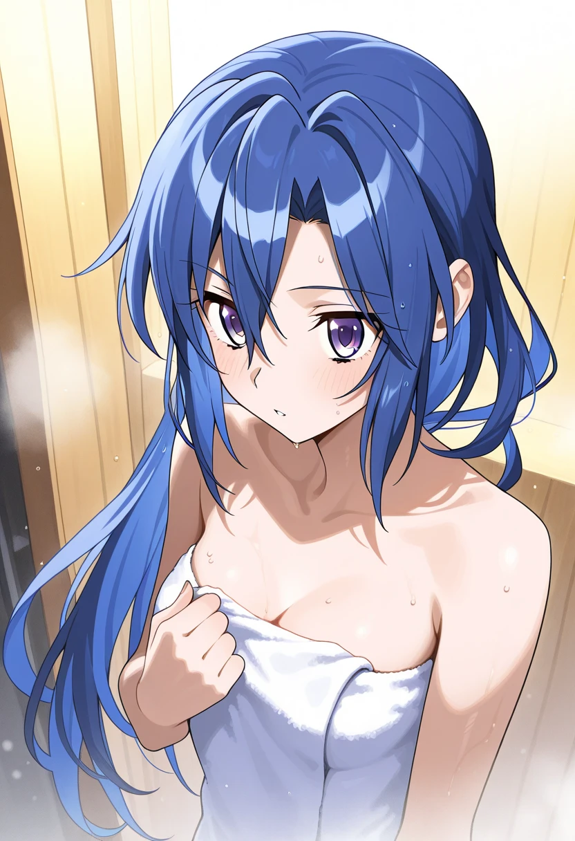 ((masterpiece)), ((best quality)), (ultra-detailed), anime style, bath, a cute girl, 1girl, solo, nude00, ((beautiful eyes)), smile, ((open chest)), ((cute nipples)),small breast