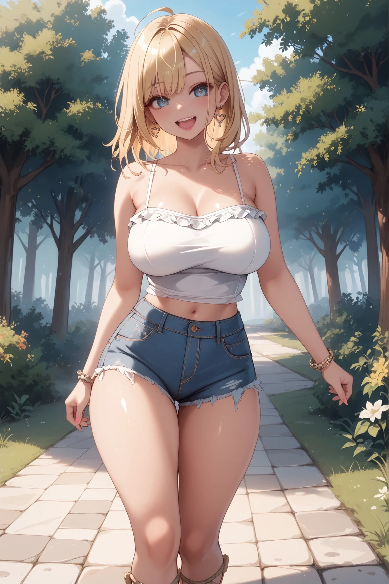 ((front view shot)), ((A very cute girl sitting on floor, and wearing a white silk extreme micro string, a loincloth of white silk string, in a beautiful park)), ((smug look)), ((wearing a white silk plunging shirt: 1.5)), (big breasts :1.4), (open her legs), ((public hair)), wearing white wet panties, 8k, RAW photo, (highly detailed skin:1.2), photography, masterpiece, best quality, (a beautiful caucasian girl with beautiful gorgeous light blonde hair, white skin, beautiful soft big breasts