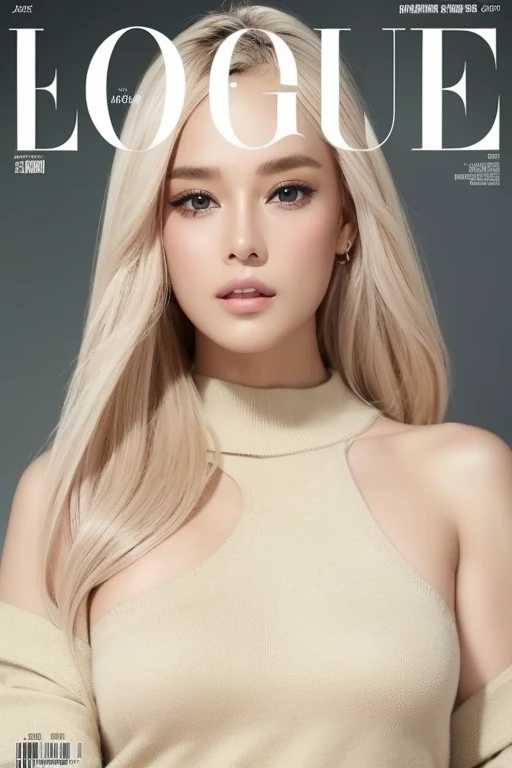 MagazineCover,slip dress, Side Chest, (Sleeveless:1.2), cleavage_Cutout,{{18to 22 years old German girl}}, look beautiful German girl and blue eyes or green eyes with platinum blonde hair color),