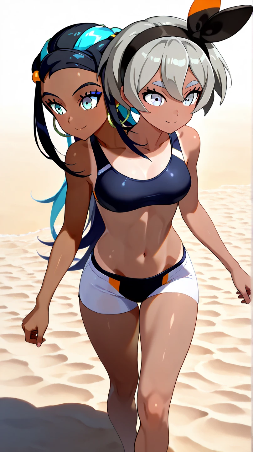 anime girl in bikini posing in front of window with blue sky, realistic bikini, seductive anime girl, smooth anime cg art, is wearing a swimsuit, attractive anime girl, realistic shaded perfect body, [ 4 k digital art ]!!, (anime girl), digital anime art, attire: bikini, beautiful anime girl, , digital anime illustration