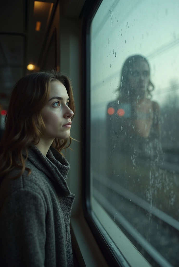 I used to see her always early in the morning She took the same train as me But she waited in front of the station Because in front there was a business that sold guitars And I was struck by the way she looked at them The train left while her dreams were moving away The sad stations watched her pass by