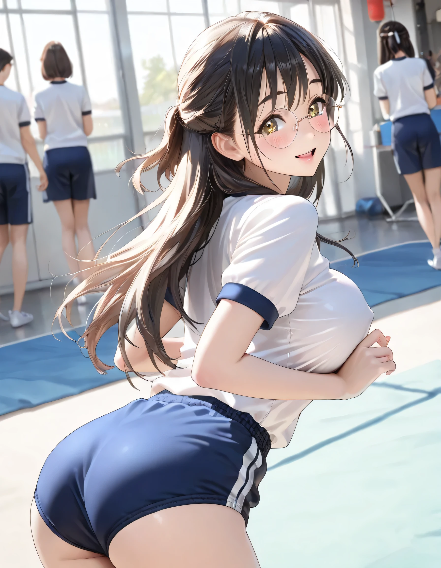 pieces fly、masterpiece、highest quality、Super detailed、High resolution、High resolution、8K portrait、Unity 8k壁紙のHigh resolutionCG、unity 8k wallpaper、cute type little:1.5、:1.5、Highly detailed CG unity 8k wallpaper、realistic、real person、cute type little、 portrait photography、shiny skin、High resolution、(16 years old:1.2)、(1 girl)、beautiful clear eyes、very detailed explanation、delicate face、nice lips、slender body、Same with big breasts thin waist、thin legs、(athletics stadium:1.6)、1 girl, cute type, perfect face, seriously, (blush:1.5),Same with big breasts,((track and field color uniform:1.2)),((No sleeve:1.4)) ((asshole big anus:1.3)), Detailed description vagina,Show butt hole、distress, blush:1.5, think back:1.5, (open anus:1.6)