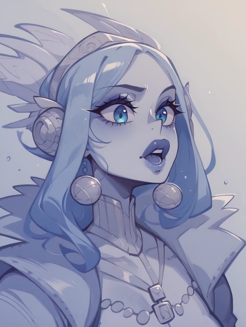 anime, cute, simple background, drow ranger
