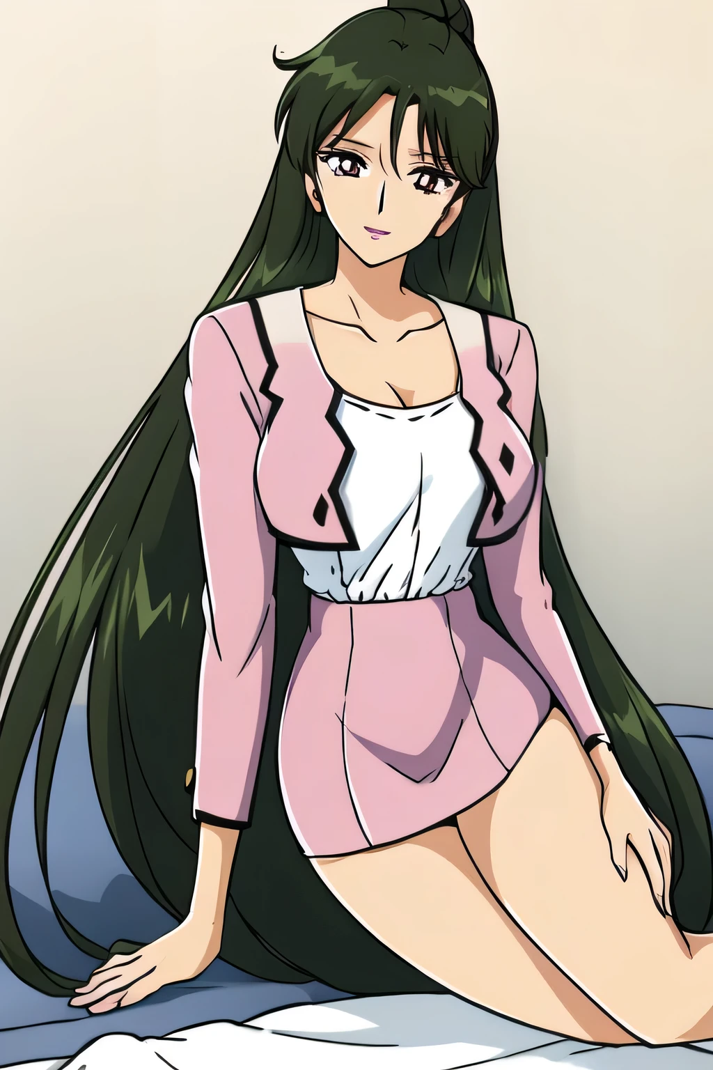椅子にsitting女性は描けますか,draw her facial expression more delicately,face is absolutely necessary,white panties,Panchira,sitting,solos,Can you draw her expression more delicately {X} 彼女の表情をもっと繊細にPlease draw it,pink suitを着た女性をPlease draw it、long black hair,ponytail,, beautiful smiling woman ,Alone,white pantiesー,(Please draw it a red office lady costume)pink suit,pink miniskirt,After a white blouse,white scarf,Can you draw her expression more delicately, beautiful smiling woman , 、 Please draw it、face is absolutely necessary, Her hands and feet are accurately drawn 、pink flight attendant uniform,Please explain her expression in more detail,(もっと繊細な表情をPlease draw it),( white scarf),( Pink Blazer, pink miniskirt ),(ブレザーの底はAfter a white blouse)( dark blue panties) , , Big breasts, Thin Waist , ,, it's important to draw 5 fingers accurately, dark blue panties through gaps ,30-year-old sexy adult woman,