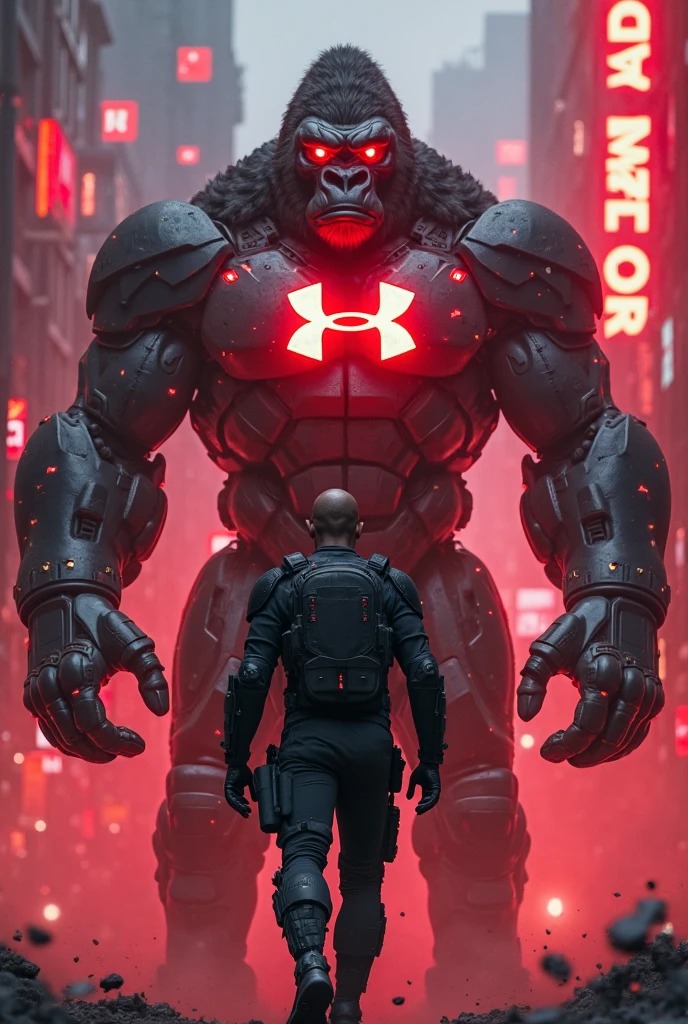 A superhero boxer fighting monsters in the streets