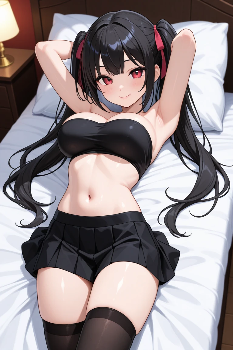 naruto、Hinata、Black hair straight、Spread your legs、High resolution, Lying on your back、White underwear、Big Breasts、Open your mouth、Blushing、Eyeball up