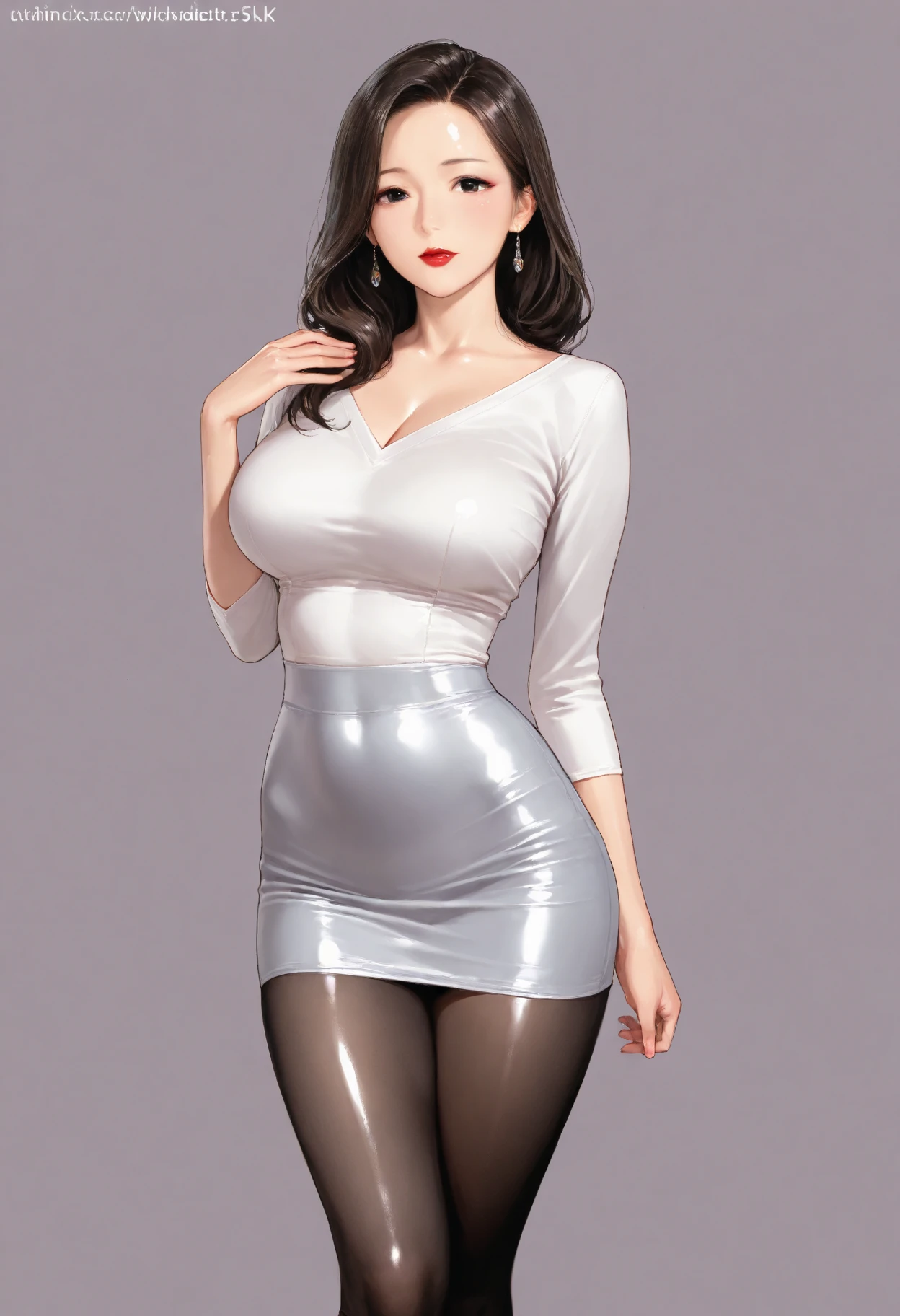 ((best quality)), ((masterpiece)), (detailed), perfect face full-length photo of a woman in a transparent white dress, full breasts, red lips, posing for a photo, braided hair, seductive, seductive photo, attractive beautiful woman, cool handsome man, attractive woman,, woman in real life, perfect woman , hyper realistic anime beautiful women, 4k hyper realistic photos