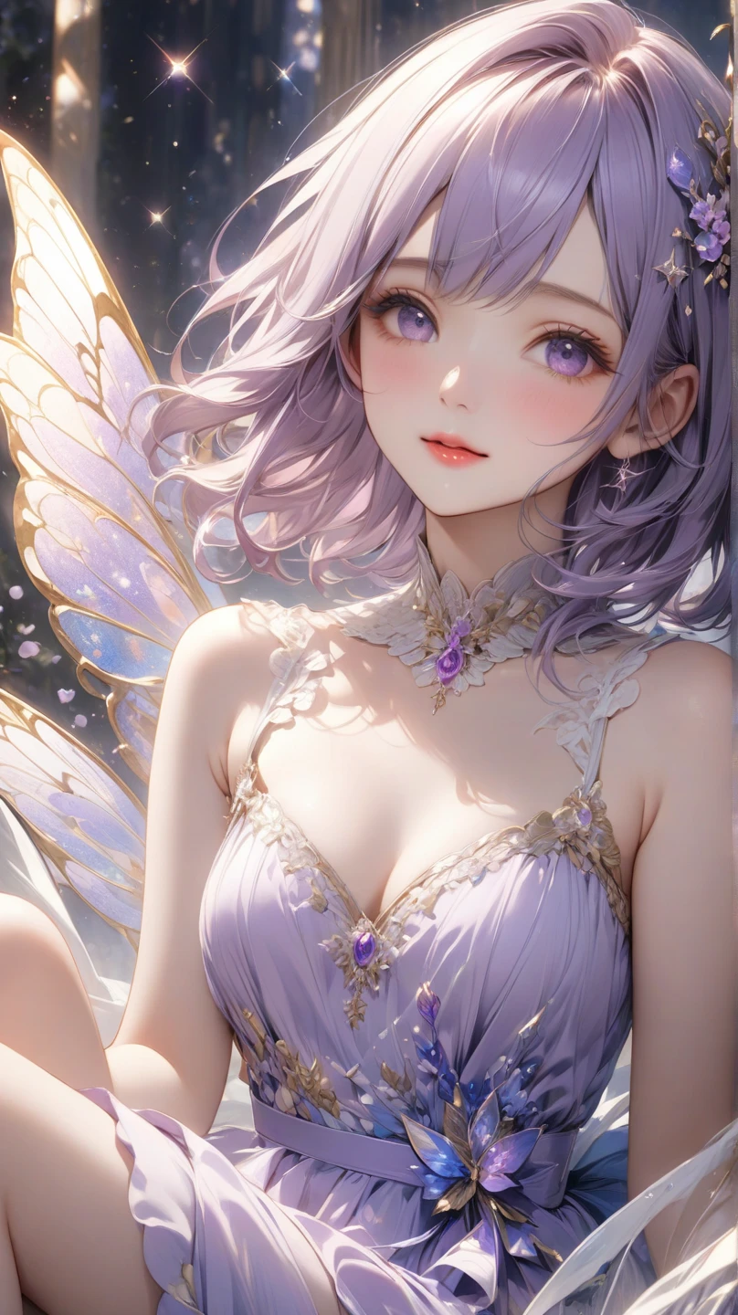 (Highest picture quality),(Master's work),(ultra-detailed),(Detailed eye description:1.0),(lens flare:1.0),(movie poster:1.0),(Tarot border:1.0),the portrait is centered,(close-up:1.0),(nagative space:0.8),(negative space:1.6),(solo),(floating colorful ink:1.0),(many colorful cubes:1.0),(floating white soft balls:1.0),(ice wings:1.0), (mysterious,eerie:1.2), (colorful:1.0),(beautiful detailed glow:1.0),(:1.2),(grim expression:1.0),(lips,eyelashes:1.0),(closed mouth:1.0),(),,(purple hair:1.4),(medium hair:1.0),(from above:1.3),(halo:1.3),(head tilt:1.0),(dynamic pose:1.1),(asymmetrical hair:1.2),(white outfit:1.0),(military),(plaid skirt),(aqua eyes:1.4),diagonal bangs,high twintails,drill hair,tie,(floating cape:1.0),(:1.1),(shrine:1.4),(indoors,inside:1.1),crown,,(laying:1.1),(white skin:1.1),(full body:1.25),fang, skin fang, empty eyes