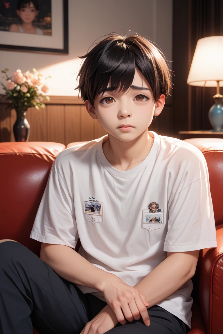 A young boy in black shirt