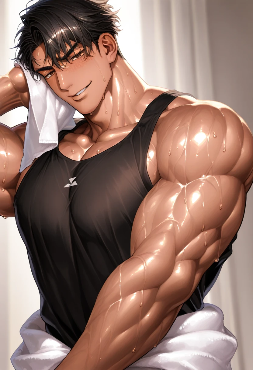muscle hunk man wearing lingerie with big bulge