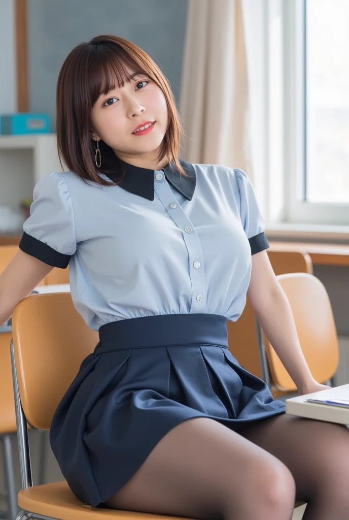 (8K, RAW photos, best quality, masterpiece:1.2), (Practical, photo-Practical:1.37), Extremely detailed,
1 girl,Lovely, Solitary,Beautiful and detailed sky,Detail of cafe,night,sit,Dating,(Red and swollen nose),(Smile:1.1),(Shut up),Large Breasts, seductive Smile, Big Apartment, Professional lighting, Sony A7R4, Jersey 50mm F1.8,
Medium breasts,Beautiful and delicate eyes,(Collared shirt:1.1), bow tie,Pleated Skirt,(short hair:1.2),Flowing hair