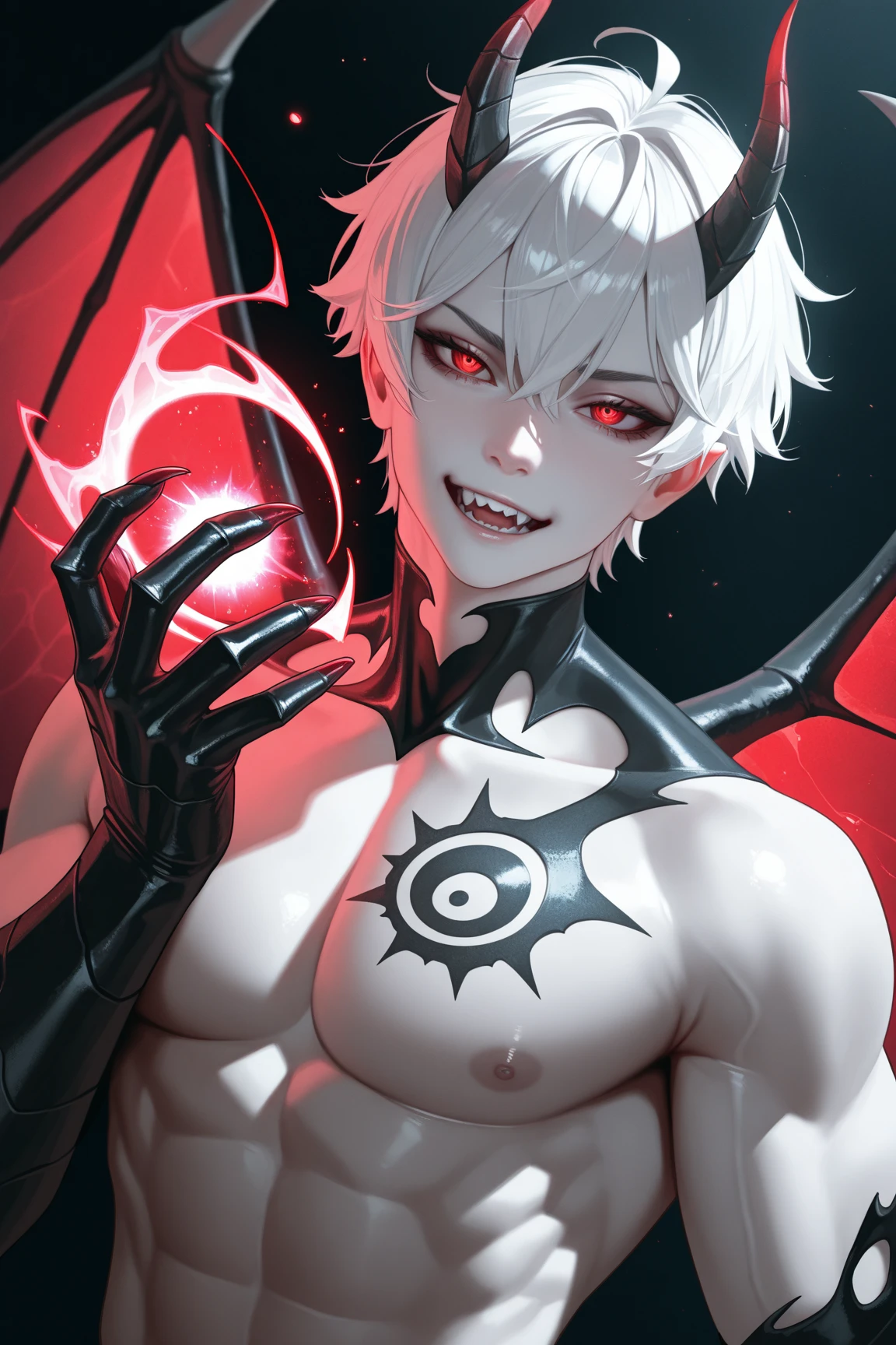 Sexy vampire showing off his bulge