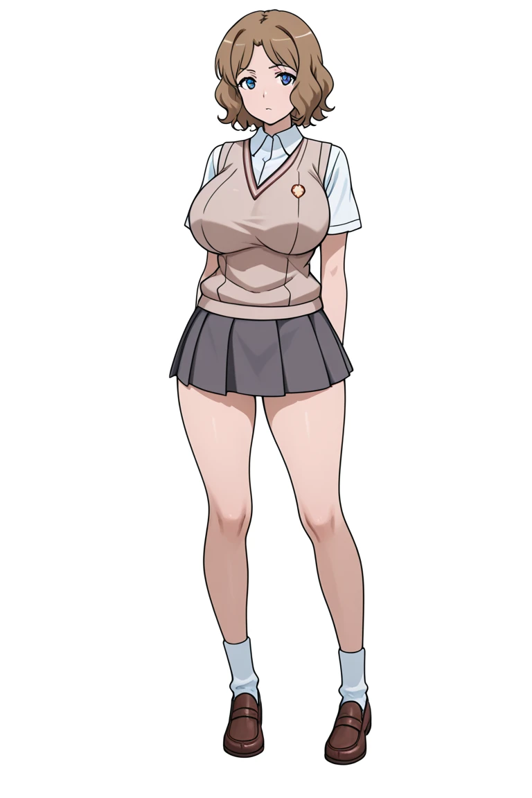 (masterpiece, Highest quality:1.2), One Girl, alone, whole body, Big Breasts,, Brown Hair,Big Breasts, Brown eyes, Mature Woman, ((Character design sheet)),((rough sketch)),Thick thighs,One Girl,Pussy juice,Sexy pose,Cheerleader, sneakers, ((White micro bikini panties)), ((Strong wind from the front)), ((Peeking up a skirt)), ((A skirt flipped up by the wind)), , Beautiful thighs,Wet,pubic hair, Knee socks,