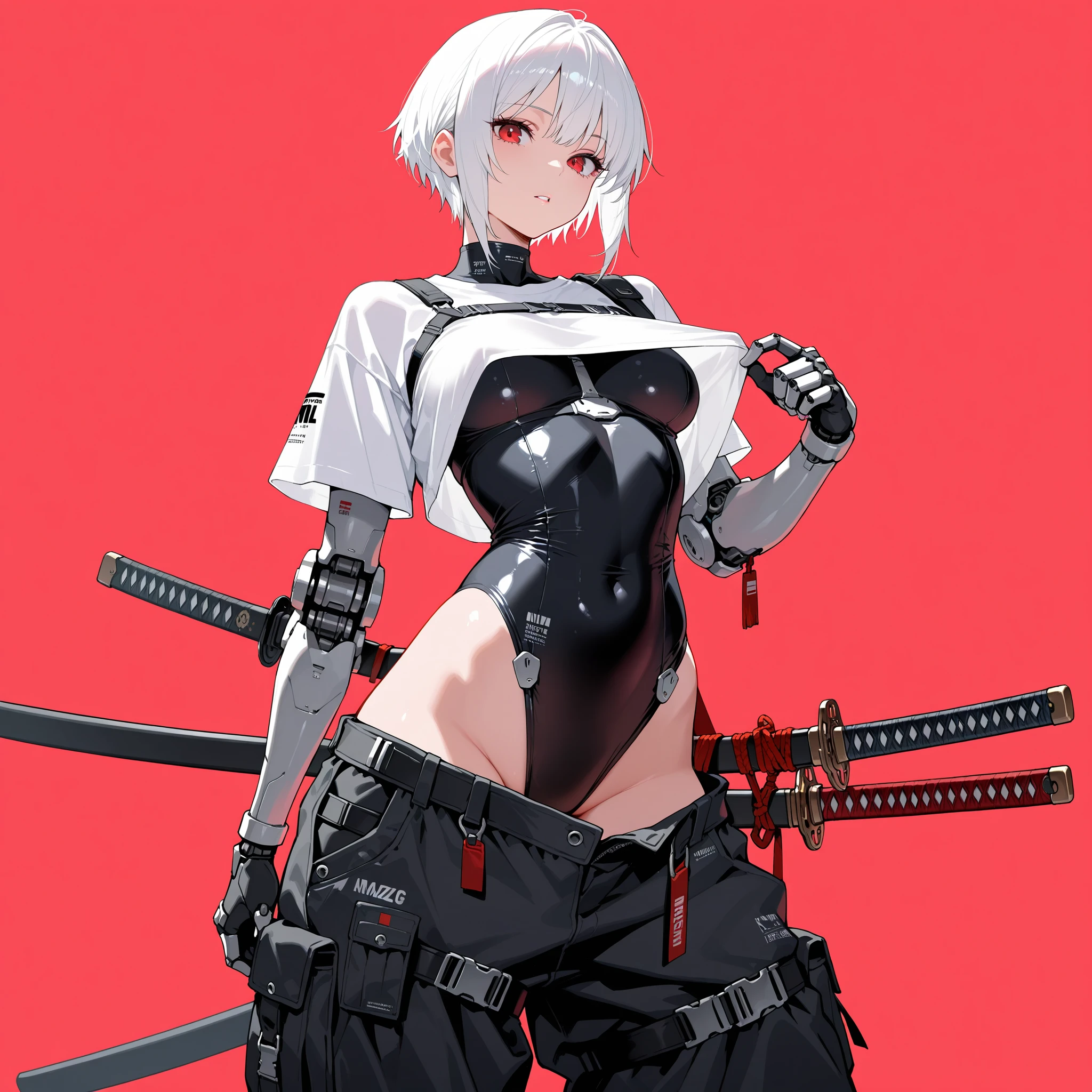 <lora:TechNecoV1.1:1:OUTALL>,1girl,solo,white hair,short hair, armor,sword