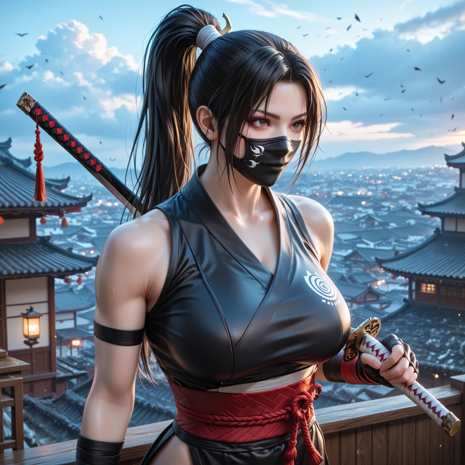 a close up of a woman with a sword in a rocky area, alena aenami and artgerm, badass anime 8 k, extremely detailed artgerm, kunoichi, anime style 4 k, masayoshi suto and artgerm, ross tran 8 k, artgerm julie bell beeple, 2. 5 d cgi anime fantasy artwork