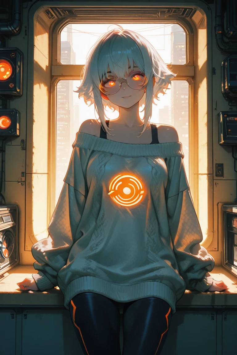 Pretty woman with dark skin sitting on a hillside, soft hair, cyberdelic, grunge, hyperrealistic anime, lofi art, luminism, manga, medium shot, chemiluminescence, flare, flourescent lightin, character design, atey ghailan, basquiat, colorful_frequencies, electric colors, iridescent, dynamic pose, nouveau realisme, city background, african american