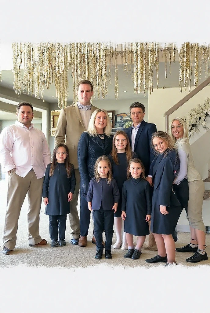 There are two adults and two children standing in a church, 2 0 1 9, 2019, 2020, 2 0 2 0, 2 0 2 1, 2021, Fotografia tirada em 2 0 2 0, family portrait, Lachlan Bailey, batismo, Family photo, na igreja, Directed by: Joy Garnett, Directed by: Terese Nielsen