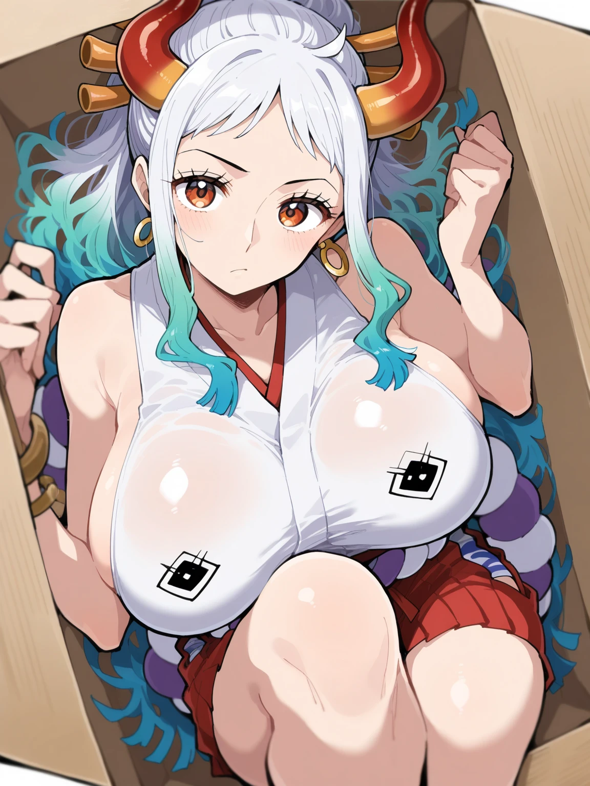 high quality, One girl, Colorillustrations in the style of Takeda Hiromitsu, colorillustration, Kantai Collection Shimakaze, kantai collection, with a naked girl in Kantai Collection Shimakaze costume and Animal ears Pink pig ears and mini skirt/g-string, Deformed udder, huge nipples and huge areolas/nipple Pierce/dark nipples, Stomach Deformation/deformed stomach, rolling eyes/beautiful detailed, Open mouth/Tongue hanging out, extremely detailed face, Uncensored vagina/uterine(Pink) prolapse/Enlarged clitoris, Spread pussy open up your, lower one's back Spread legs, A tremendous amount of feces coming out of the Spread swollen dark anus, Pubic hair growing, extremely detailed body, extremely detailed illust,