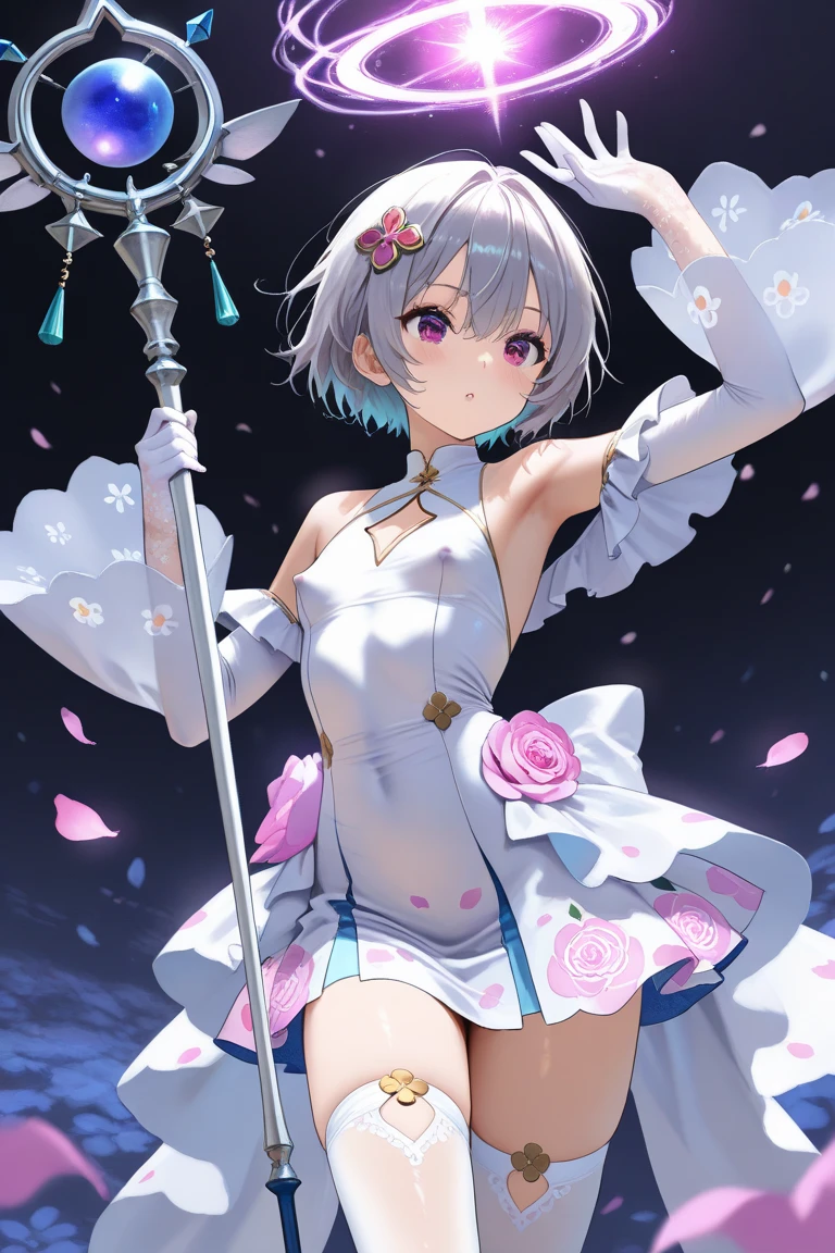 One Girl、mini skirt、超mini skirt、Not wearing、パンツをNot wearing、Watching the audience、△ Mouth、Magical girl、Angle from below、Looking Back、Pay attention to the butt、Fold your body into an L shape、slouch、Stick your butt out、Upper Body、Big Breasts、