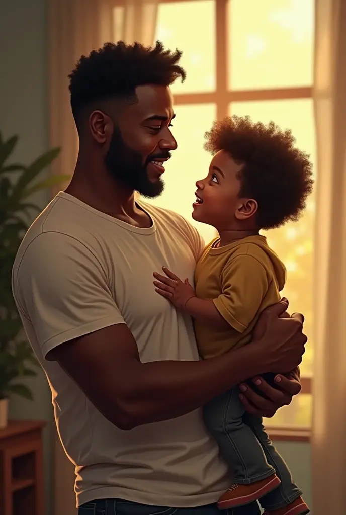 a father hugging his lead-colored child called barium from the periodic table