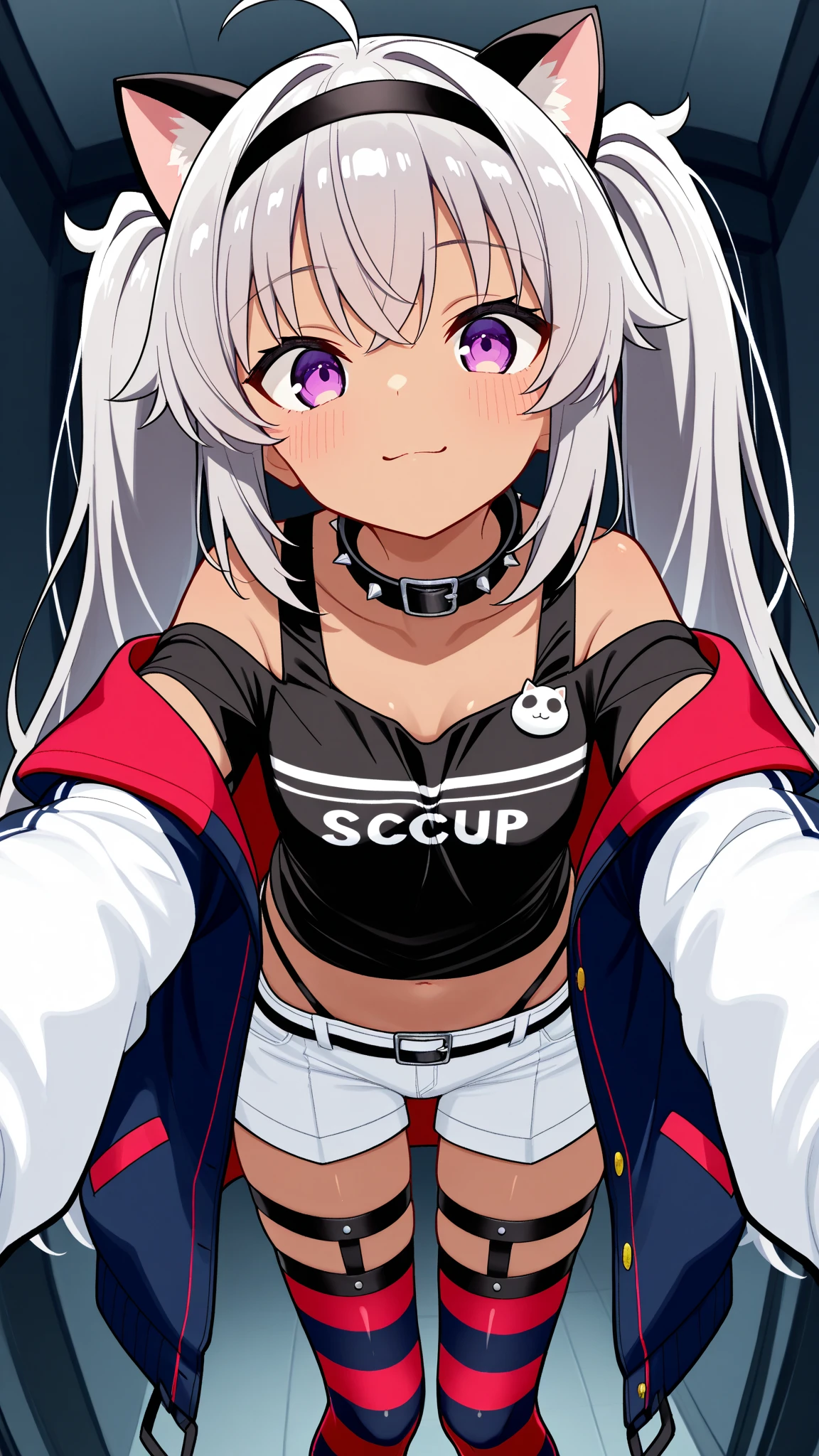Super skillful anime illustration,boxing exercise at gym,
splatoon style,cute girl,white long Hair,shiny delta forehead,Bangs parted in middle of forehead,blue eyes,white battle suit,baby face,Octopus sucker-shaped headgear,open mouth smile,pregnant,