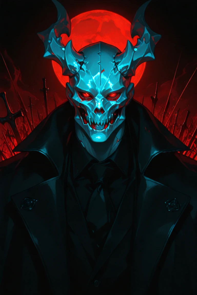 costume of a dark and ethereal super villain man called Nightmare who seems to shift and wave like smoke. His face is pale and his eyes glow red when he uses his powers.. His appearance is deliberately disturbing, designed to incite fear. his entire body