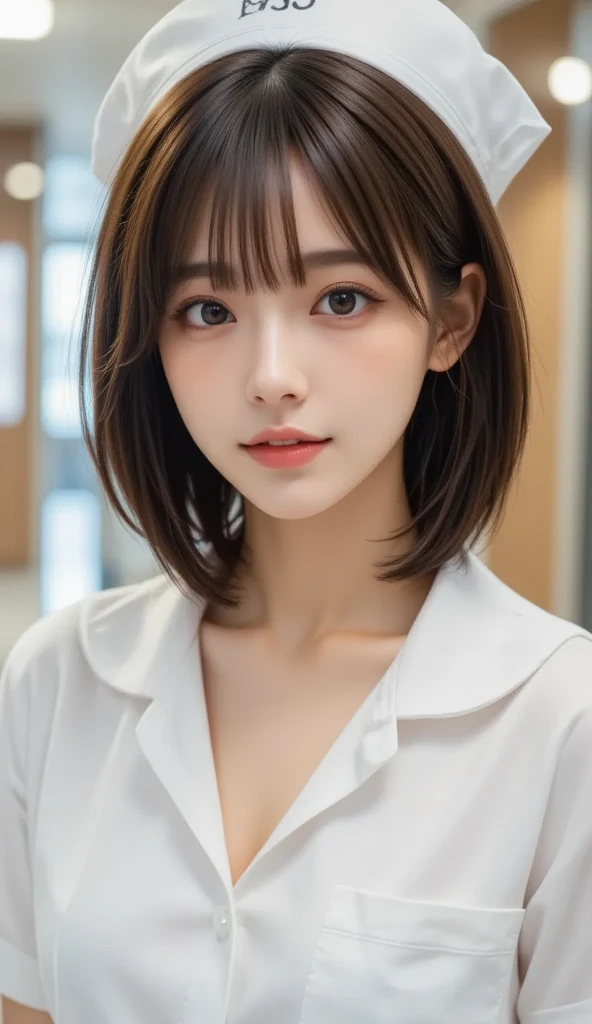finely detail, hight resolution, hightquality、Perfect dynamic composition, Beautiful detailed eyes, Shorthair, small tits、Natural Color Lip,Kamimei、Shibuya、college aged、1 persons、Transparent skin、Glowing hair、masutepiece, Best Quality, Illustration, Ultra-detailed, finely detail, hight resolution, 8K、The correct state of the human body、model poses、fully body photo、long-sleeve