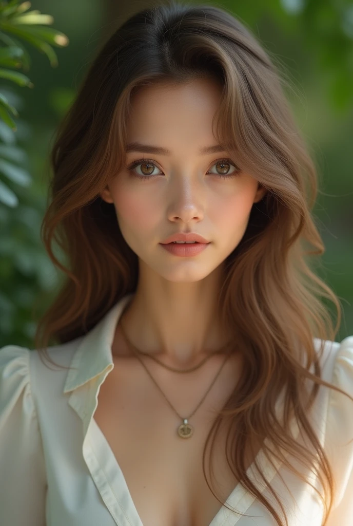 ((Realistic lighting、Superior Quality、8K、masutepiece:1.3))、Sharp Focus:1.2、1girl in、Street、Super thin face、Thin eye、drooing eyes、long and abundant eyelashes、Wet eyes、big eye、Thick,  Lips、二重まぶた、Exposed cleavage、Specific girls 、Solo Woman、