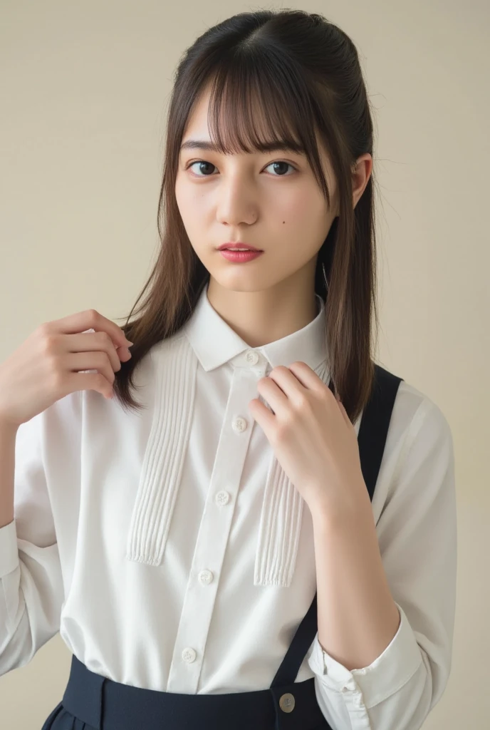 ((Loose Side Tail))、cooking、Knee-length skirt、((Black-haired))、Highest quality、Ultra-high resolution、(Realistic:1.85)、Super Beauty、Perfect Style、Perfect balance、Detailed skin、((Delicate photo)),(Detailed RAW photos of girls), (Tabletop:1.25), (Highest quality:1.6), (Ultra-high resolution:1.5), (Realisticです:1.75), 8K resolution, Canon EOS R5, 50mm, Absurd, Super detailed,Cinema Lighting、((Skirt tearing))、((Grab your skirt))、(((I can see your pants)))、(Simple panties)、