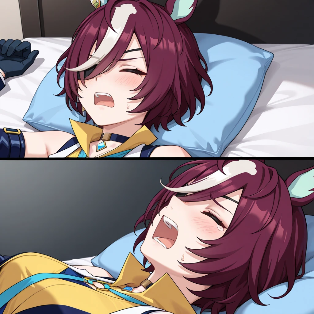 codeGeass: Lelouch of the Rebellion、Red Moon Karen、scarlet colored hair、Hairstyles on the outer wings、Short-cut hairstyles、large boob、fullnude、 (Black hair, Brown eyes, Round face),  With ribbon, (nose blush, Naughty, half opened eye, Drooling),On the bed in the infirmary,   [Full body shot]、Hardcore BDSM Kak Dega Again、Plenty of love juice、pale pubic hair、Wearing a black dog collar,Full body shot,body piercings,Large open legs、eye glass、Head-to-toe shots、Hand flail、fetters、Squirting、spout、There are a lot of them all over the body、Soak up the bright sunshine under the tropical sun、The udder is squeezed out with a rope、Woman in chains、slightly turned to the side、The lower back is cramping up and down、Chest is bobbing up and down、screaming in pain、 超A high resolution, (Photorealistic: 1.4)、Crying with joy、Crying in pain、Shot from a 45-degree angle to the right、Huge 、Stand on all fours with your butt facing the viewer、sticking out the tongue、Peeling the whites of the eyes、Crying in pain、Red color hair,Ahegao