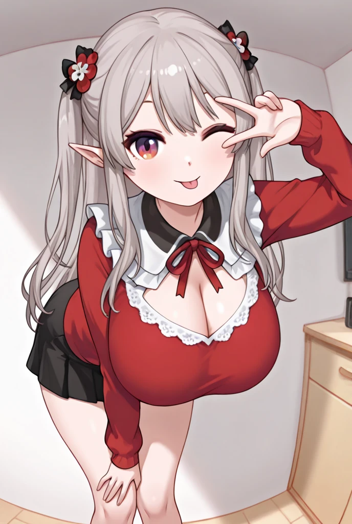 masterpiece, best quality, alisa god eater, looking at viewer, very large breasts, upper body, portrait, seductive smile, have sex with big black guy