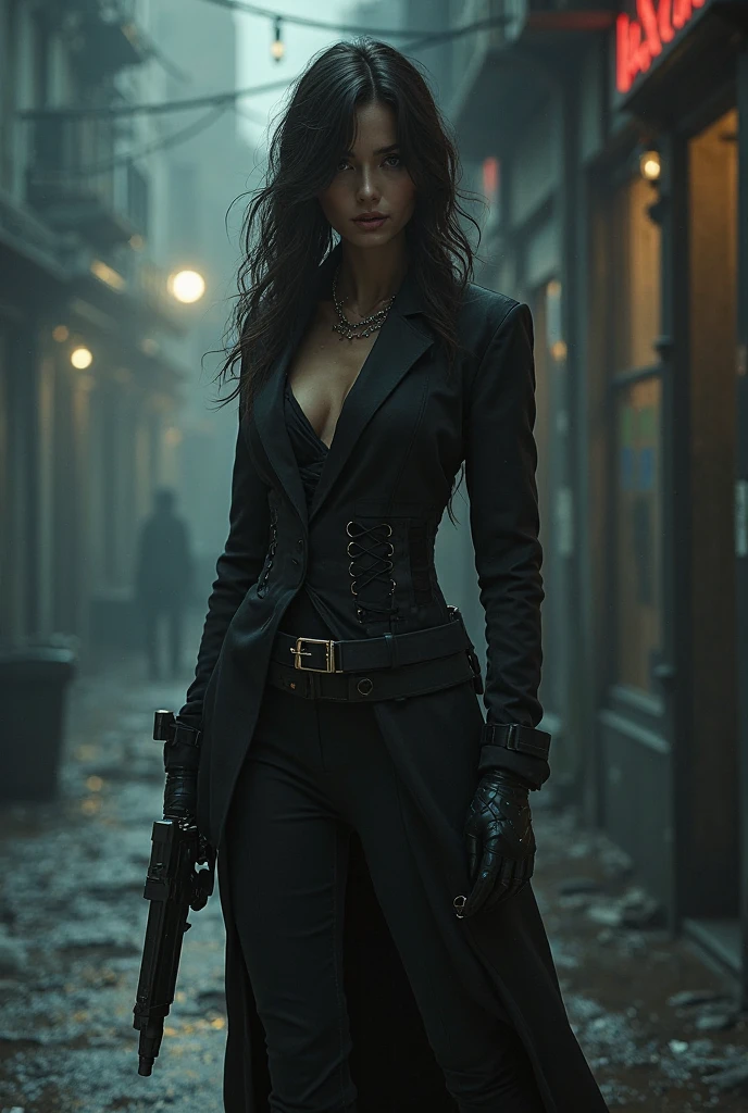 (Black leather eye patch on one eye:1.9), A young and very beautiful woman in a black sexy tight military uniform. Highly detailed facial features, Thick lips, Beautiful Eyes, Perfect Skin, Ideal body type, military cap, Leather Handbags, Holding a whip, Captivating look, In front of a dark basement, Realistic, 8k, Super detailed, Cinema Lighting, Dramatic Shadows, Cold Tones,