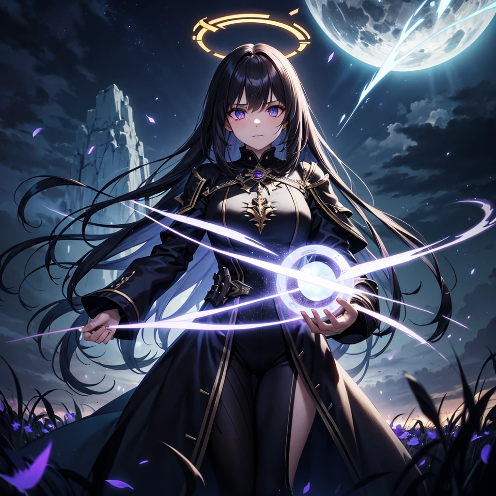 <lora:Yoidore Shirazu:0.8>, yoidore shirazu, looking at viewer, holding, tongue, tongue out, smoke, cigarette, smoking, holding cigarette, neon lights, (masterpiece, best quality:1), 1girl, solo, bags under eyes, bangs, black hair, blue eyes, halo, blue hairband, brown cardigan, long hair, white serafuku, white skirt, <lora:KozekiUiBlueArchive_10:0.8>