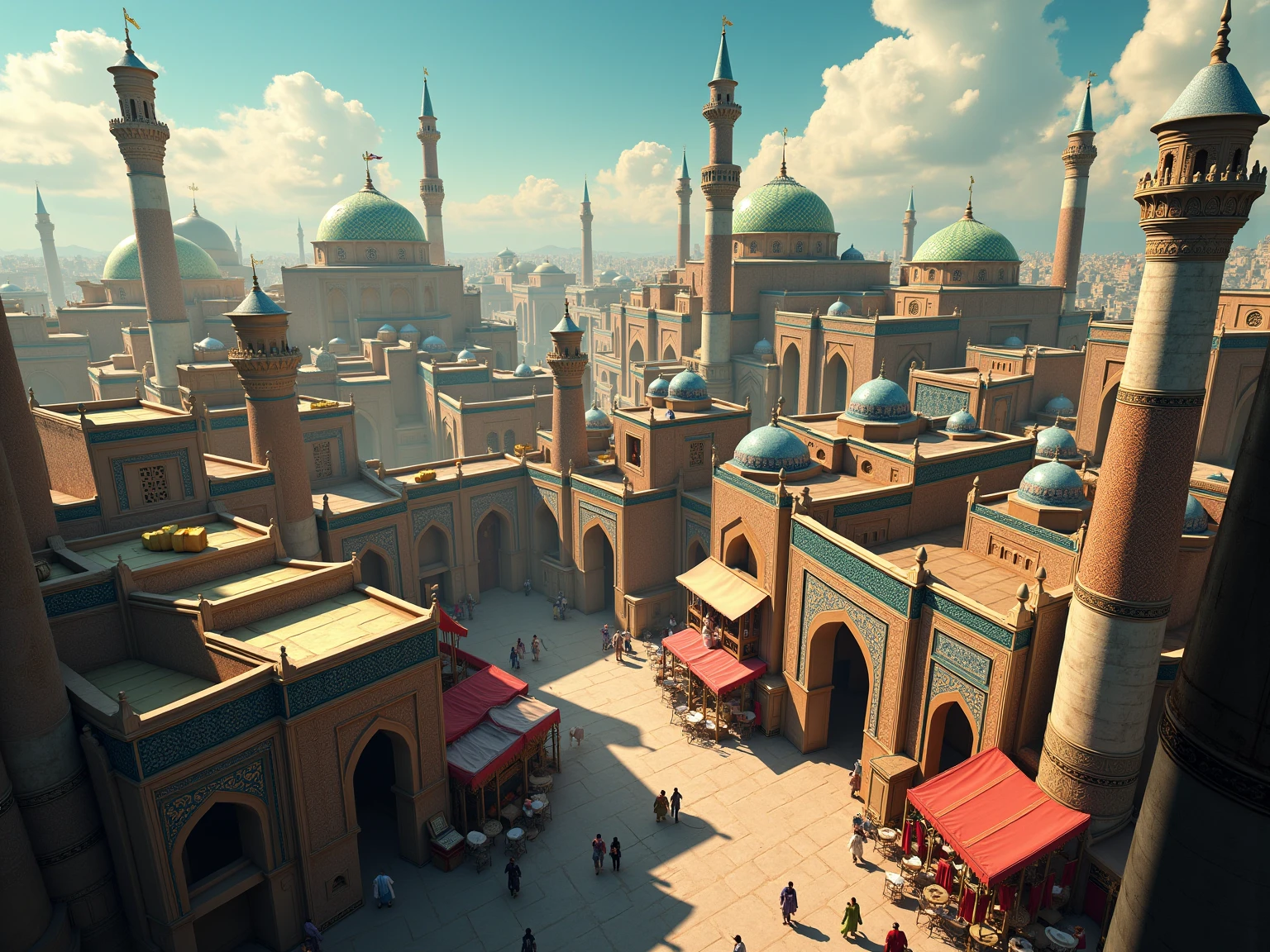 Highest quality,masterpiece,Arabian style town,landscape,There are no humans