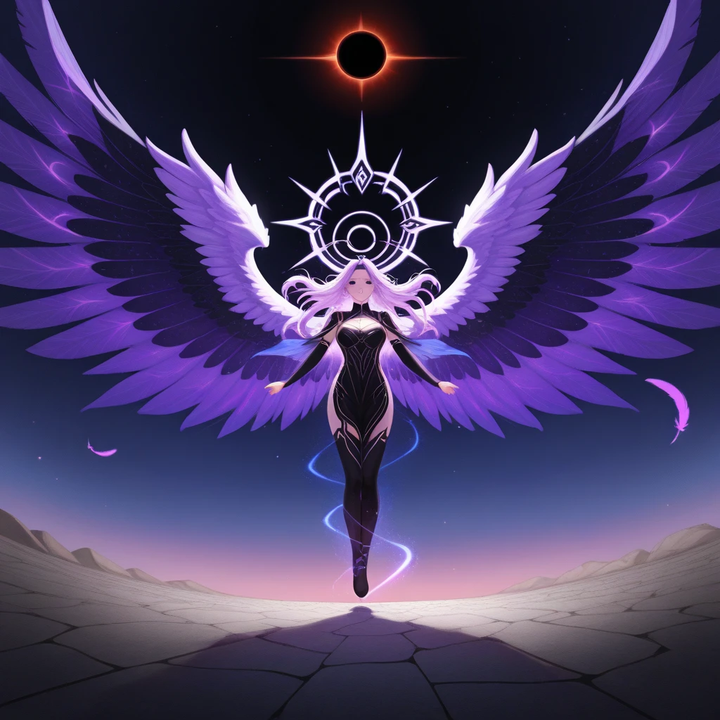 score_9, score_8_up, score_7_up, score_6_up, artstation
best aesthetic, pop art of a silhouette of an angel standing with their wings open, facing viewer, intense, red background, crisp, concise lines, low poly design,