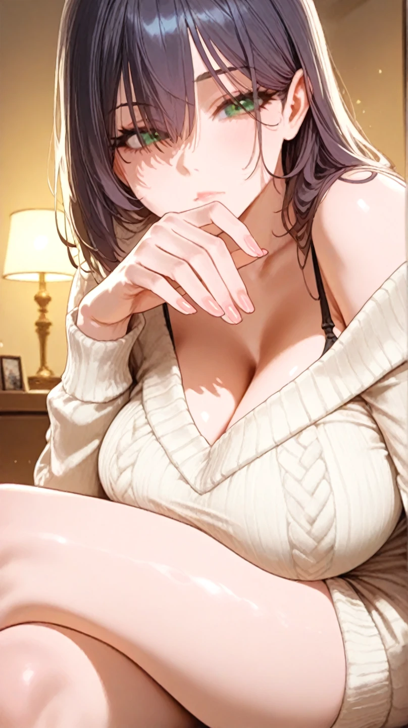 Highest quality, masterpiece, figure, wallpaper,One woman, Beautiful detailed woman, Highly detailed eyes and face, Beautiful attention to detail, Purple Eyes,,Bright Red Hair ,crisp finger, clear background, deep night、Big earrings、bracelet,28 years old,Are standing,Large Breasts、Nipples、nude、Blowjob