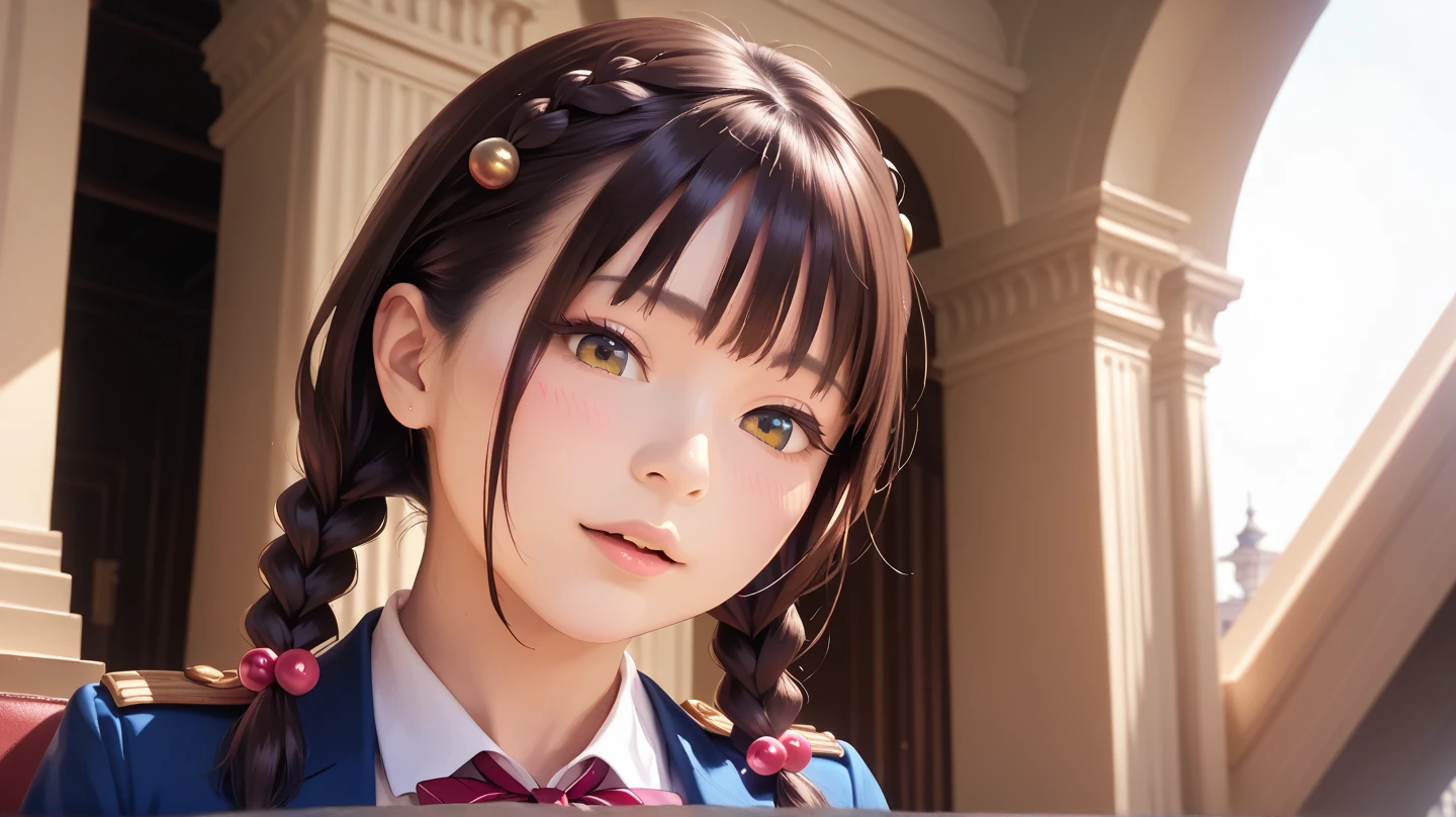 anime girl with long hair and a blue shirt posing for a picture, realistic anime 3 d style, 3 d anime realistic, photorealistic anime, photorealistic anime girl render, smooth anime cg art, anime styled 3d, realistic anime artstyle, anime realism style, anime style. 8k, realistic young anime girl, render of a cute 3d anime girl