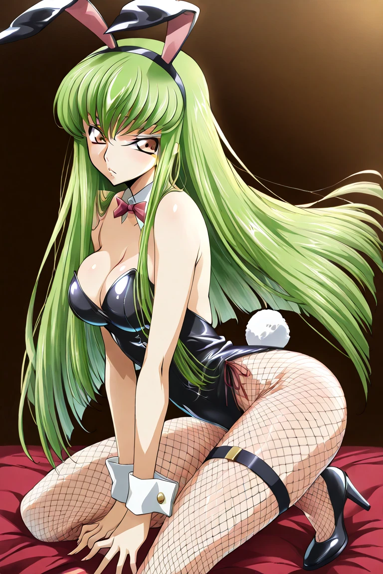 c.c.、Code Geass、Green Hair、Wedding dress、Cute Woman、Thick thighs、Best image quality、High resolution、masterpiece、super high quality、Spread your legsしゃがむ、orgasm face、Spread your legsしゃがむ、Black patterned panties、I see your pink panties、Big Ass、Big Breasts 、Blushing、4K quality、Blushing、Proud face、Wearing black knee socks、bed、Spread your legsしゃがむ、Panty shot、Sweaty all over、Heavy breathing、Chest is bobbing up and down、heart、Condescending look、Low - Angle、Zoom in on the crotch、Cowboy Shot、Sit on the living room couch with your knees raised, Spread your legs