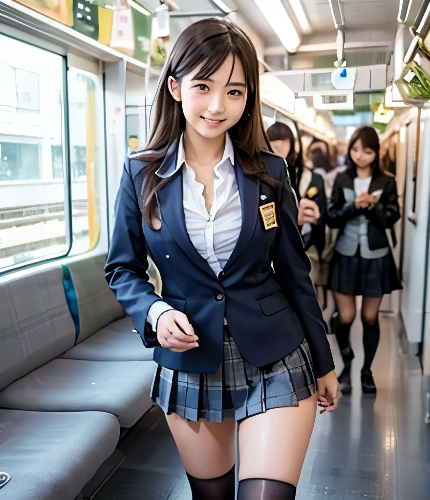 (masterpiece,High resolution,high quality,16k),(Beautiful and realistic Japan people、Beautiful girl in JK school uniform), Magnificent style, Octane Rendering, subway,Take the escalator、 Beautiful Face, Surreal, Son of God:1.3, Glamorous Body:1.4、realism, masterpiece, Art at its finest., Clear Eyes,Short Bob、Perfect Anatomy、Beautiful body、Beautiful Skin、From below、