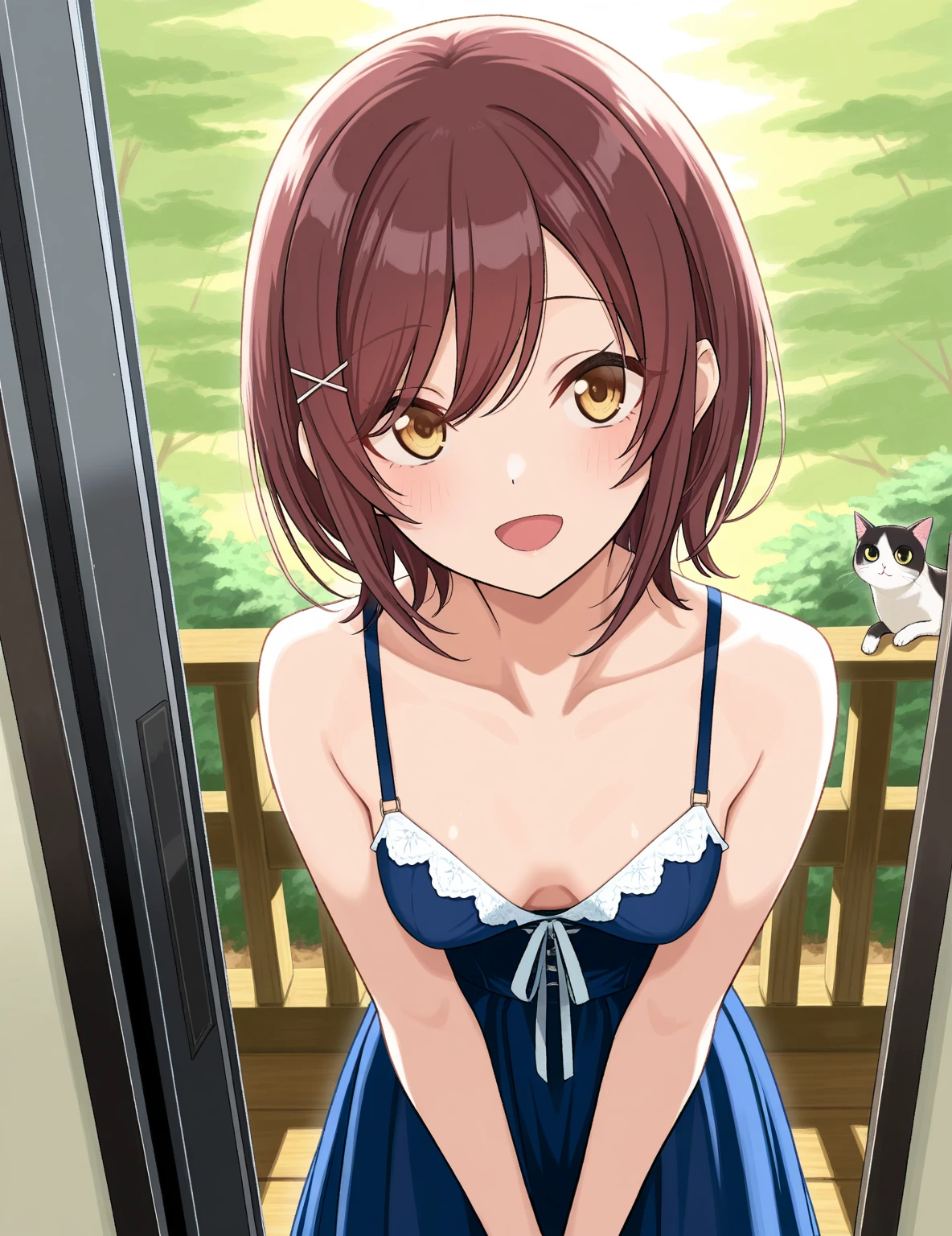 (masterpiece, best quality), 1girl, <lora:mokamix:1> moka aoshima \(one room\)