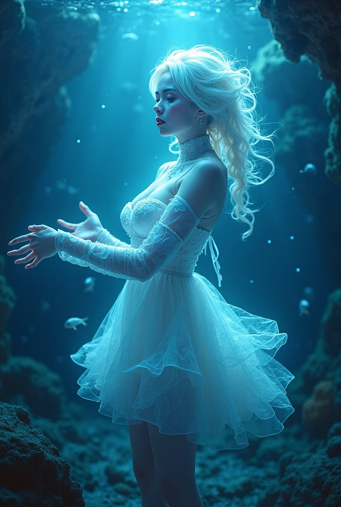 (0815) Today's challenge theme:Sensual Lake Godess surrounded by Thick Mysterious Fog