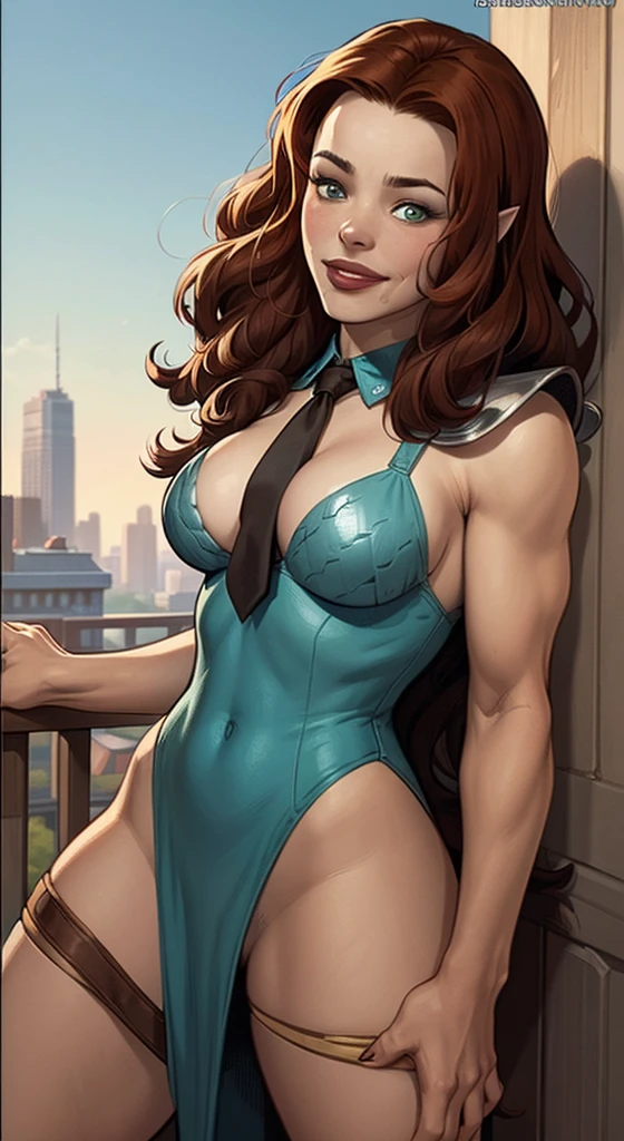 comic artwork of pretty woman, curvy, busty, wide hips, thick thighs, long ginger hair, one piece swimsuit, sexy, smiling, lake background, epic, dynamic shadows, cinematic lighting, daylight, warm summer day, (upper body:0.7), crosshatching, 2D, Sharp, Detailed, HD, HDR, High Quality, High Resolution, Masterpiece