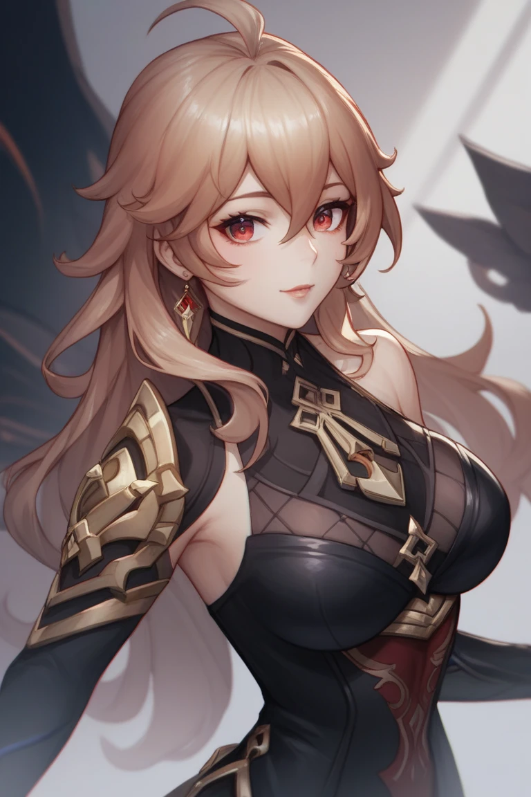 1girl, anime, cute girl, blank background, white background, fantasy, detailed fantasy dress with highlights, beautiful face, beautiful eyes, dark colors, black hair with multicolor streaks, red eye with different color pupil in eye, multicolor eye, medium small breasts (slightly big), slight cleavage, beautiful skin, cute, breast curtains, extremely delicate and beautiful, (beautiful detailed face:1.0), (detailed deep eyes), symmetrical breasts, deep eyes, shiny skin, portrait, slender waist, hips wider than shoulders, thighs, expressionless, young girl, luminous eyes, adorable,(Kpop idol),(aegyo sal:1),(Platinum blonde hair:1),((puffy eye)),Black panty,sexy posture,Superskirt, ultra high resolution,Black collar,slim figure, Abdominal y tattoo, womb tattoo,Tight-fitting leg ring,y tattoo on half-body,Bare skin, Armored hand,Hidden fingertips,Hand covered,Arm covered,Fist covered,{{beautiful detailed fingers}}, tufts of hair, moderate beautiful breast:1.0,(masterpiece:1.2), best quality, high-res, HDR, perfect face, intricate armor, delicate blue filigree, intricate filigree, red metalic parts, detailed part, dynamic pose, dynamic lights, cute face