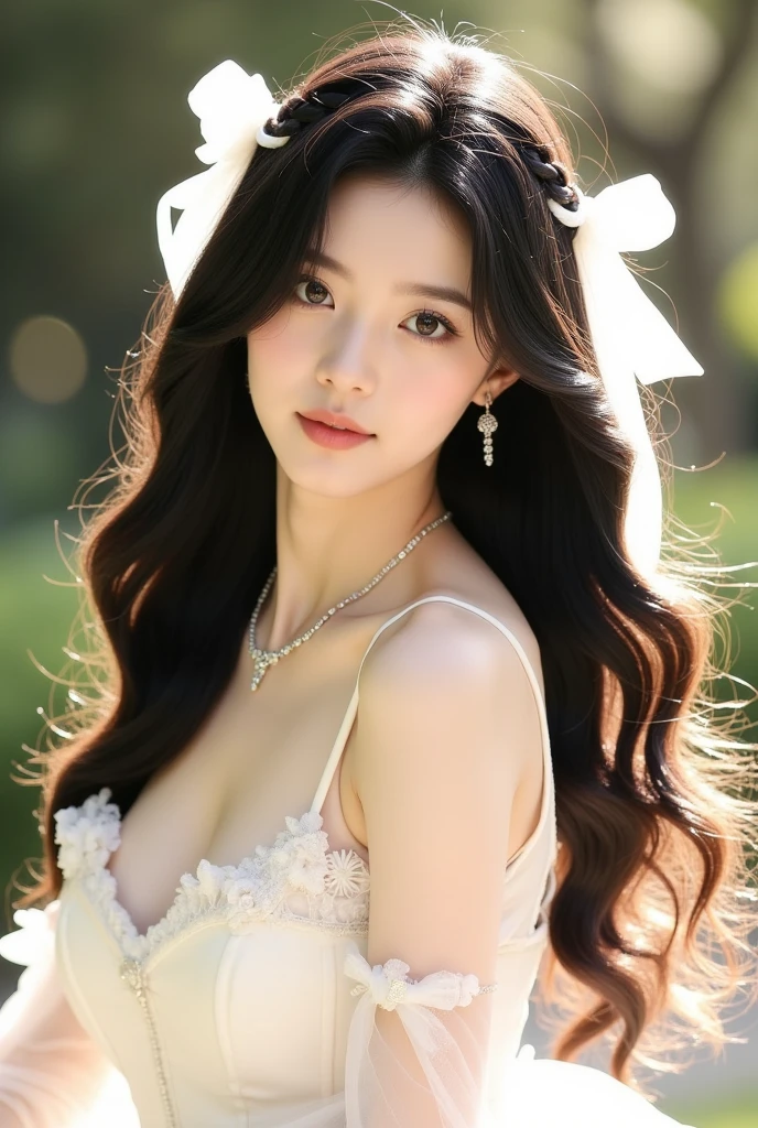 (Extremely meticulous CG),(((8k))),wallpaper,((Extremely refined and beautiful)),(((Masterpiece))),(((best qualtiy))),(((Ultra High Resolution))),realistic shaded,(Smooth and flawless fair skin:1.5),(Extremely exquisite facial details:1.2),(ultra-detailed:1.5),((a beautiful girl,solo)),(shoulder length straight hair:1.3),(small head:1.2),(slender face:1.2),(Exquisite makeup:1.3),(happy:1.2),(laughing:1.2),(perfect body:1.2),(strapless bra:1.5),(small breasts:1.3),(flat chest:1.2),((slim,thin)),(from front:1.3),(at the schoolgate:1.5),(urban landscape:1.3),(outdoor:1.3),(summer:1.3),(day scene:1.3),(afternoon sunshine:1.3),(close-up of face:1.3),(surrounded by crowded crowds:1.5)