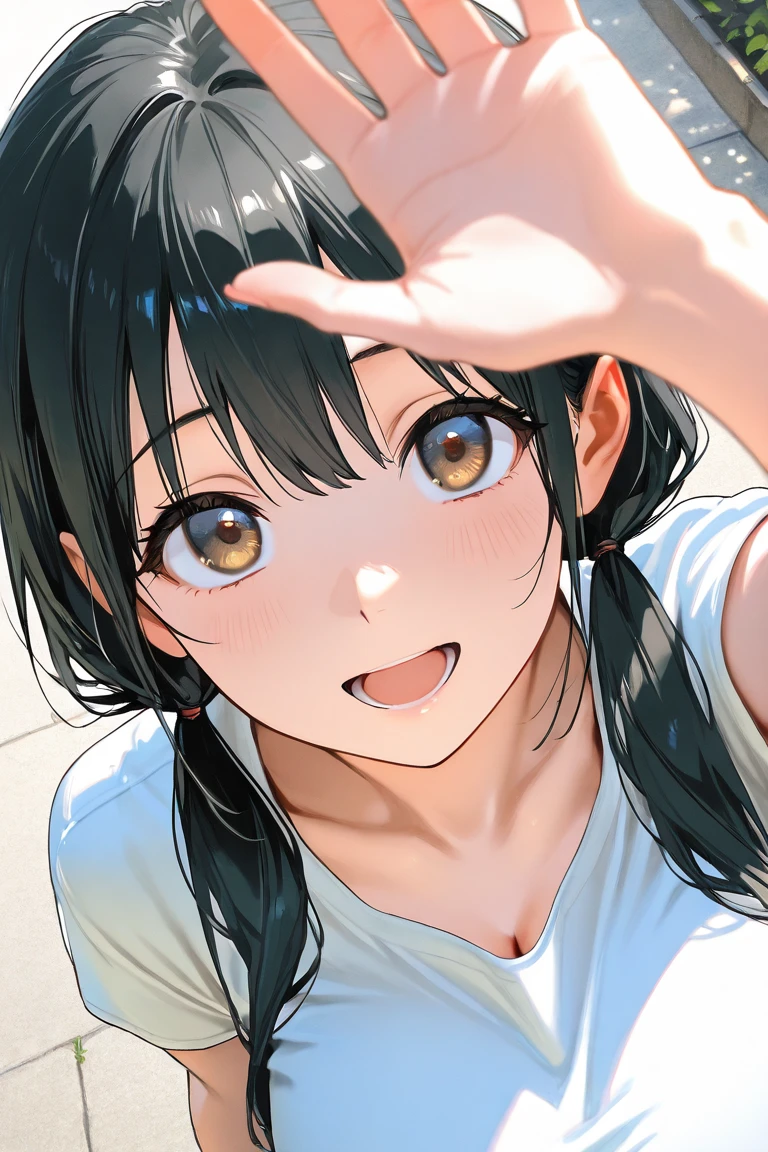 A photo of semen on a smartphone screen, 1 person, Black Hair, Shortcuts, Hair Clip,Watch viewers embarrassedly, School uniforms, Sailor suit, classroom，window:1.2, blush, (Smartphone in hand、Show me the screen of your smartphone))1.4, smile, Please open your mouth a little, Light and shadow with attention to detail, Background Blur:1.2, Shallow depth of field, (Highest quality:1.2, 4K, 8k, Very detailed, Attention to detail, masterpiece:1.2, Best aesthetics),

