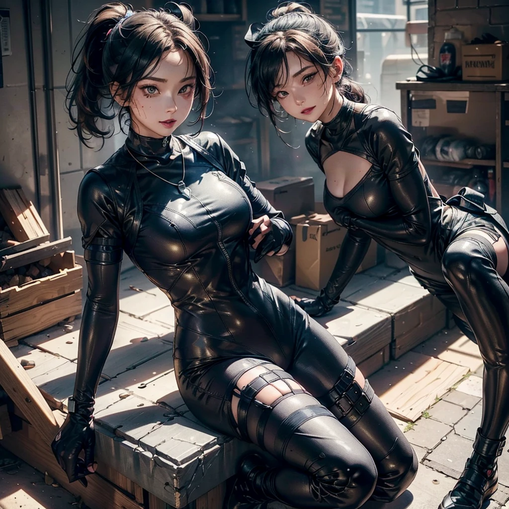 braided ponytails, (((Slutty skintight cybernetic robot sex demon Full AI bodysuit))), ((slutty braided hair)), ((She is in your bedroom being slutty )), Perfect back view of her tight butt, full body picture, she is a seductive slut, Perfect proportions, she has a perfect Ass... she wants to put your tiny shrunken body deep inside of her pussy, short hair with bangs and ponytails, beautiful horror, domination, death by pussy insertion, skinny sexy and slutty woman, she needs to have your tiny shrunken body deep inside of her pussy.... she wants you to choke inside of her pussy, she is the embodiment of sexual domination and lust, she is perfect, you are her prey, you are about to die inside of her pussy, small tight ass, giantess domination, human sex toy, helpless, she is a giantess and she wants to use your tiny shrunken body as a human dildo..., perfect anatomy, perfect arms and hands, better detail on her eyes... make her eyes look scary and beautiful, perfect sexy and slutty athletic body, perky nipples, wet, white cum, perfect tight butt, black hair, perfect legs and thighs, tight wet pussy, white dripping cum, ((Perfect eyes and face)), ((closed wet full lips)), ((perfect hands and fingers)), ((( a lot of white cum is dripping out of her pussy))), ((she has a very skinny and toned strong body)), ((makeup)), ((freckles)), ((perfect eyebrows)), ((sharper edges)), ((perfect scary grey eyes)), perfect face, slut, sadistic, predatory, better detail on her skin, perfect face and strong jawline, perfect full wet lips, sadistic atmosphere, wet sweaty skin, beautiful intimidating grey eyes, ((beautiful horror)), better lighting, more toned muscles, perfect detail on her intimidating eyes, very tight underwear, ((tight pussy)), (((tighter clothing))), slutty, intense, perfect detail, ((piercings)), better detail on her bellybutton, skinny, skinny and strong, more skin showing, intense, slutty, freckles, long skinny perfect legs, scary and intense, super slutty